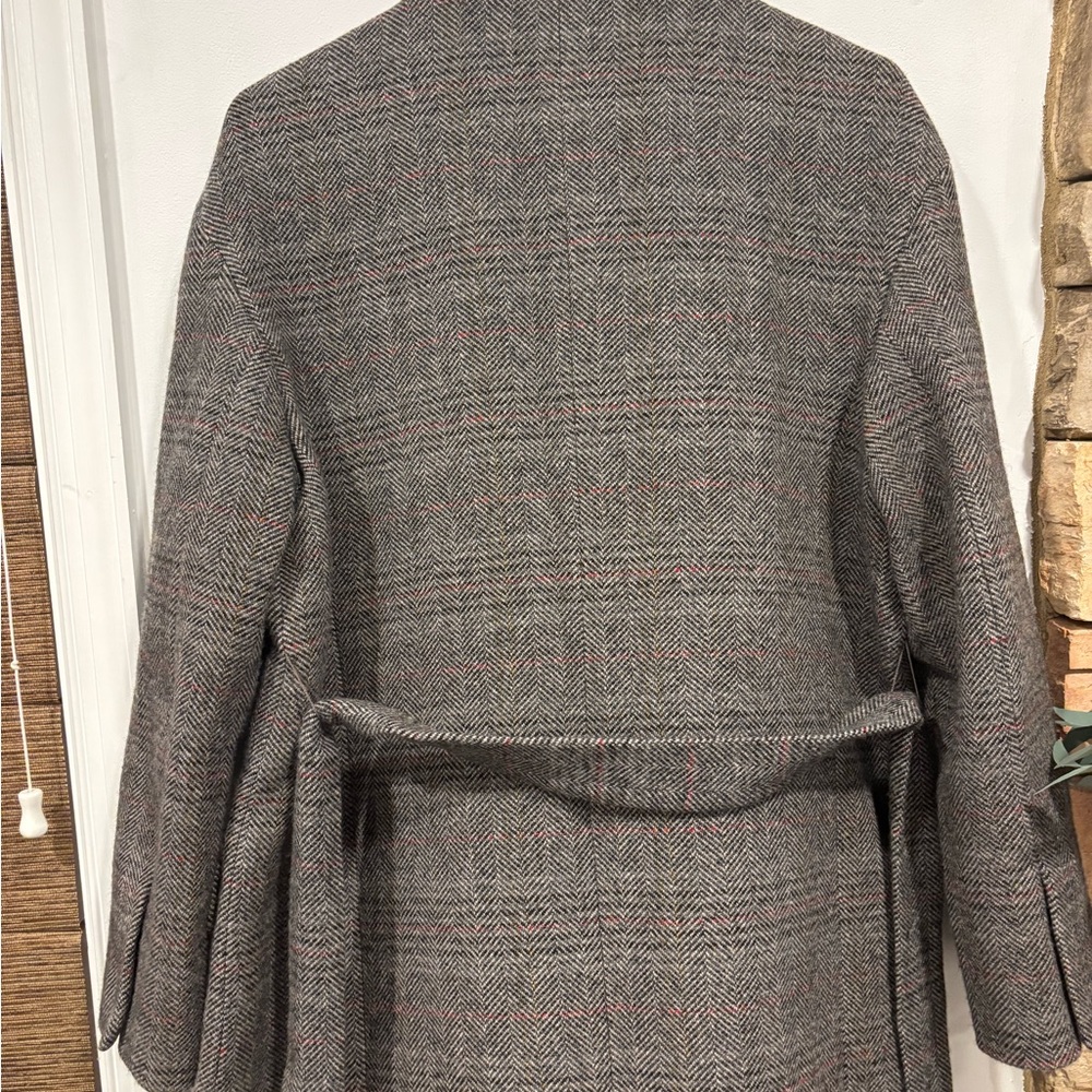 Zara Herringbone Patterned Coat - image 8